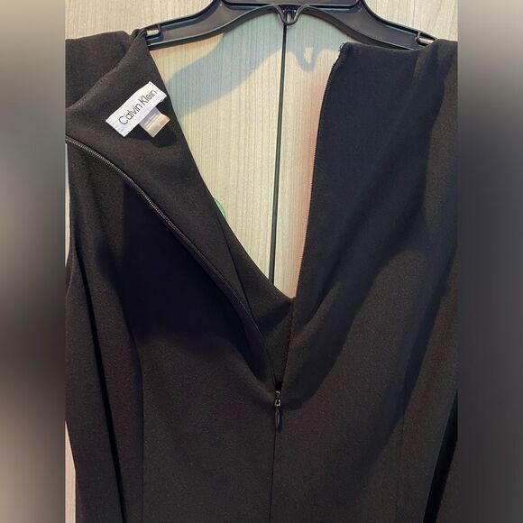 NWT Calvin Klein Women's Sleeveless V-Neck Tie Waist Wide Leg Jumpsuit Sz 10 - Picture 10 of 14